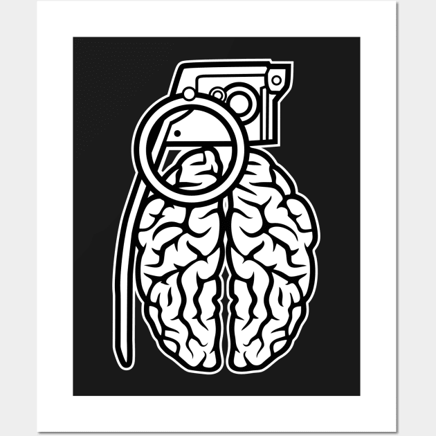 Brain Grenade Wall Art by Art-Man
